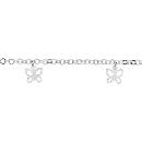 Bracelet Argent 925 5 Pampilles Charms Papillon