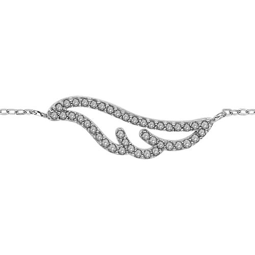 Bracelet Argent 925 et Zirconium Aile d'Ange