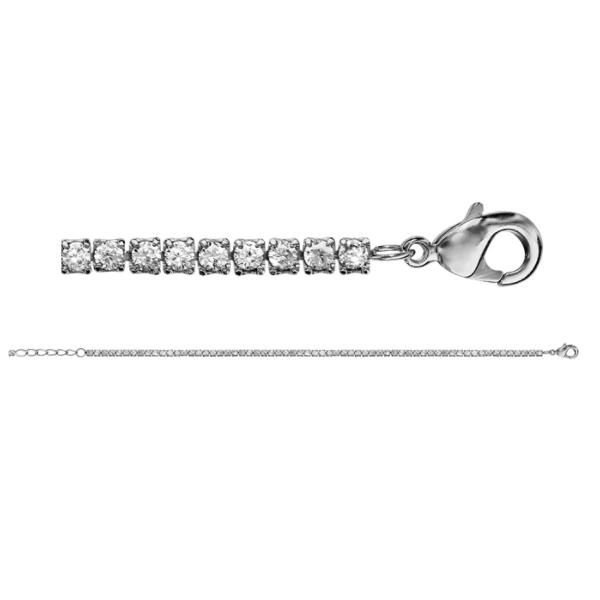 Bracelet Argent 925 Rivière Zirconium Blancs Sertis