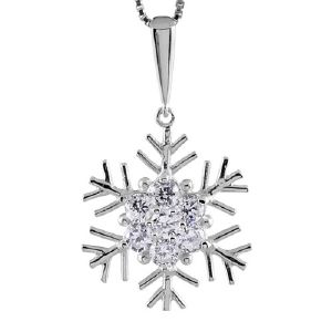 Collier Argent 925 + Pendentif Flocon de Neige