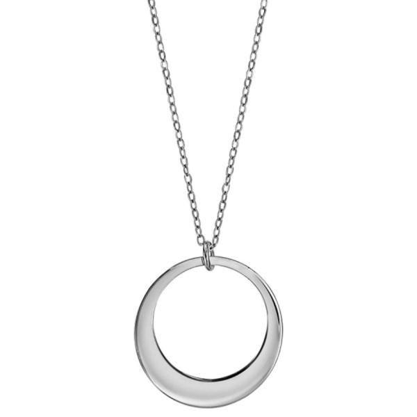 Collier Argent 925 Pendentif 1 Cercle à Graver