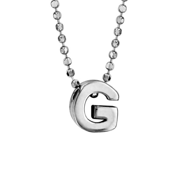 Collier Argent 925 Boules Initiale G