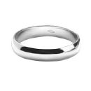 Bague Alliance Argent 925 Demi-Jonc 4 mm