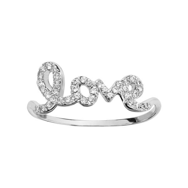 Bague Argent 925 et Zirconium Sertis Love 