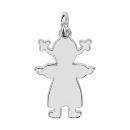 Pendentif Argent 925 Petite Fille à Graver