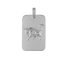 Pendentif Argent 925 Zodiaque Plaque GI Taureau