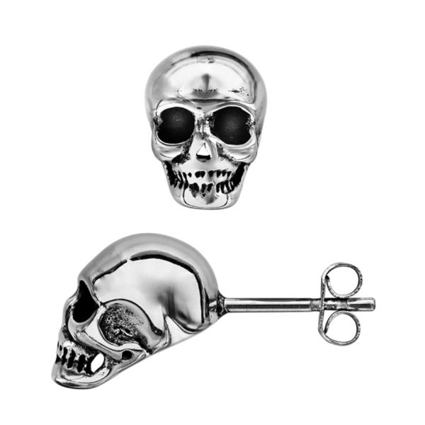 Boucles d'oreilles Acier 316 L Tête de Mort