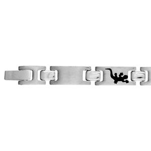Bracelet Acier 316 L Motif Salamandre Noir 