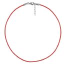 Cordon + Fermoir Acier 316 L 2 mm Rouge