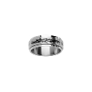 Bague Acier 316 L Gravure Tournante Tribal 