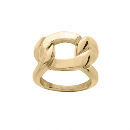 Bague Acier 316 L PVD Jaune Maille