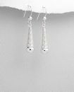 Boucles d'oreilles Argent 925 Cône Tribal avec Boule