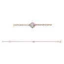 Bracelet Plaqué Or Rose 925 Zirconium Blanc Serti Clos