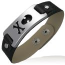 Bracelet Acier 316 L et Cuir Pirate