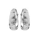 Boucles d'oreilles Argent 925 Créole Rainurée 35 mm
