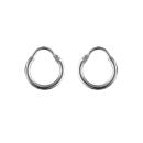 Boucles d'oreilles Argent 925 Créole Tube 2 mm Diam. 13 mm