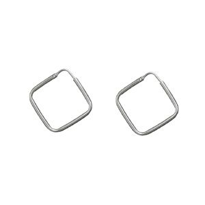 Boucles d'oreilles Argent 925 Créole Carré 20 mm