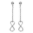 Boucles d'oreilles Argent 925 Motif Infini 