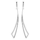 Boucles d'oreilles Argent 925 Forme Géométrique Virgule Evidée
