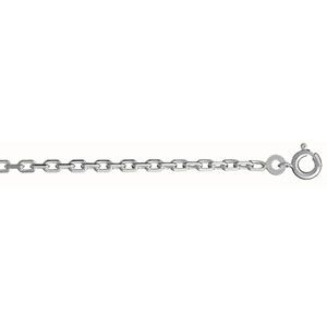 Chaine Argent 925 Rhodié Maille Forçat 2,5 mm