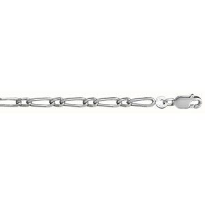 Bracelet Argent 925 Maille Figaro 1+1 3 mm