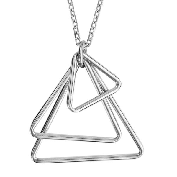 Collier Argent 925 3 Triangles