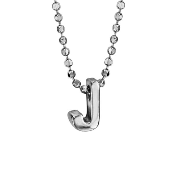 Collier Argent 925 Boules Initiale J