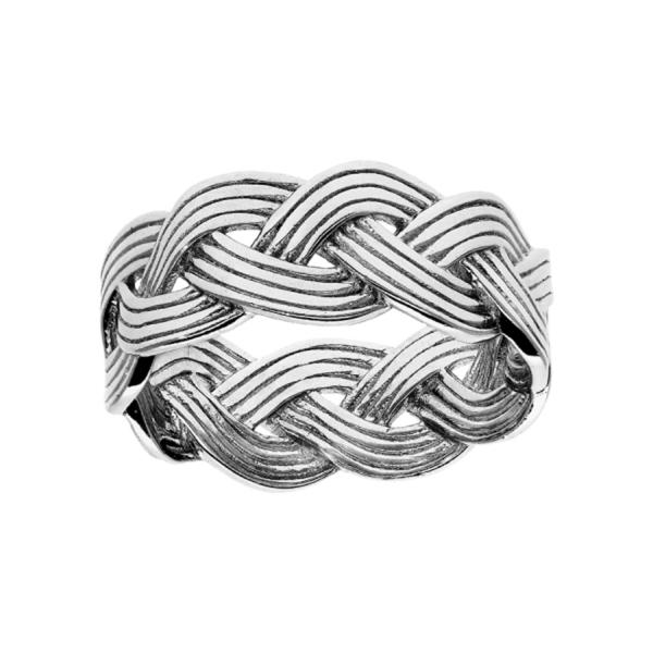  Bague Argent Massif Tresse 