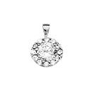 Pendentif Argent 925 et Zirconium Central Blanc