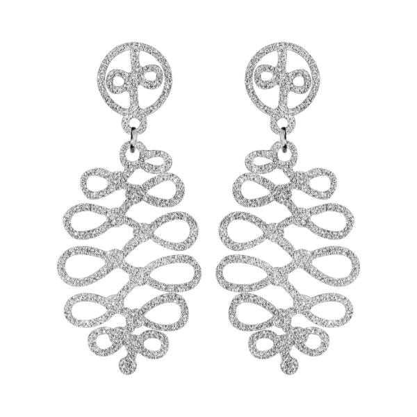 Boucles d'oreilles Acier 316 L Pendantes Serpentin Granité