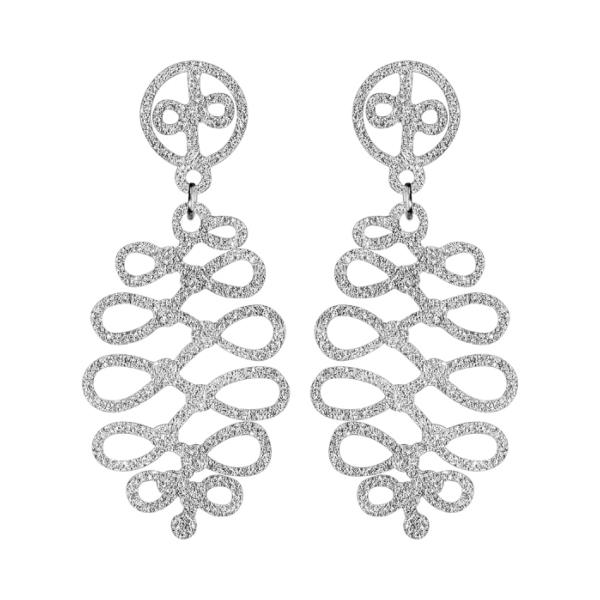 Boucles d'oreilles Acier 316 L Pendantes Serpentin Granité