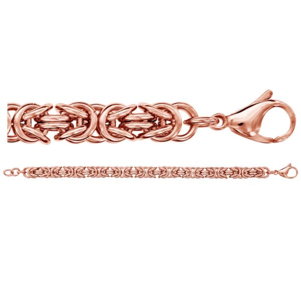 Bracelet Acier 316 L Rose Maille Royal 