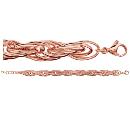 Bracelet Acier 316 L Rose Mailles Entrelacées