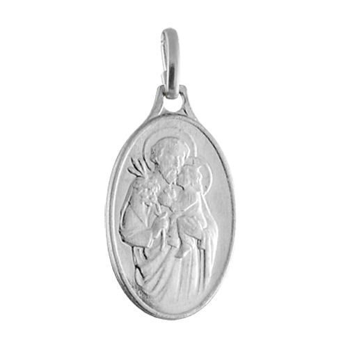 Pendentif Acier 316 L Saint Joseph Ovale