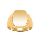 Chevalière Plaqué Or Vermeil Tonneau 16 x 14 mm