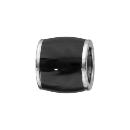 Charms Acier 316L Forme Tonneau Noir