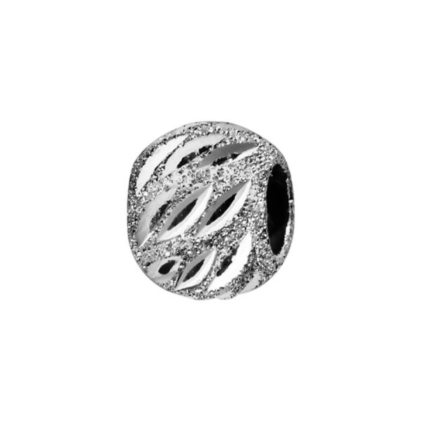 Charms Argent 925 Boule Ciselé Diamanté Ajouré