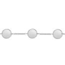 Gourmette Argent 925 Maille Gourmette Triple Plaque Ronde