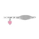 Gourmette Argent 925 Bébé Maille Cheval Charms Coeur