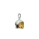 Pendentif Argent 925 Casque Pompier Bicolore