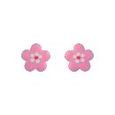 Boucles d'oreilles Argent 925 Enfant Fleur Rose