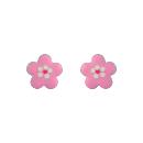 Boucles d'oreilles Argent 925 Enfant Fleur Rose