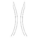 Boucles d'oreilles Argent 925 Longues Double Baguettes