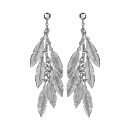 Boucles d'oreilles Argent 925 Pendantes 6 Plumes