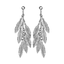 Boucles d'oreilles Argent 925 Pendantes 6 Plumes