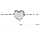 Bracelet Argent 925 Coeur Nacre