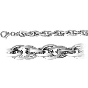 Bracelet Argent 925 Ovales Entrelaçés