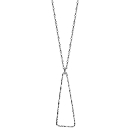 Collier Argent 925 Pendant Triangle Diamanté