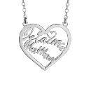 Collier Argent 925 Pendentif Coeur Evidé "Je t'aime Maman" 