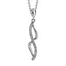 Collier Argent 925 Volute avec Zirconium Sertis Blanc